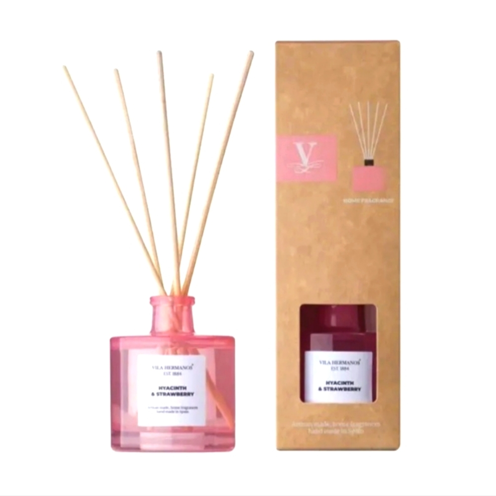 Vila Hermanos HYACINTH & STRAWBERRY Reed Diffuser 6.76 oz JUMBO SIZE